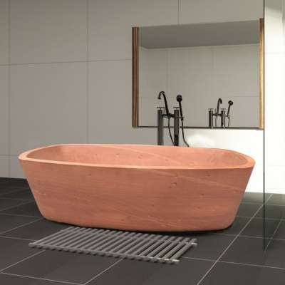 Sandstone rectangular shape natural stone big bathtub for bathing