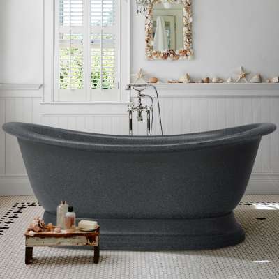 72'' china supplier black granite natural stone bathtub for sale