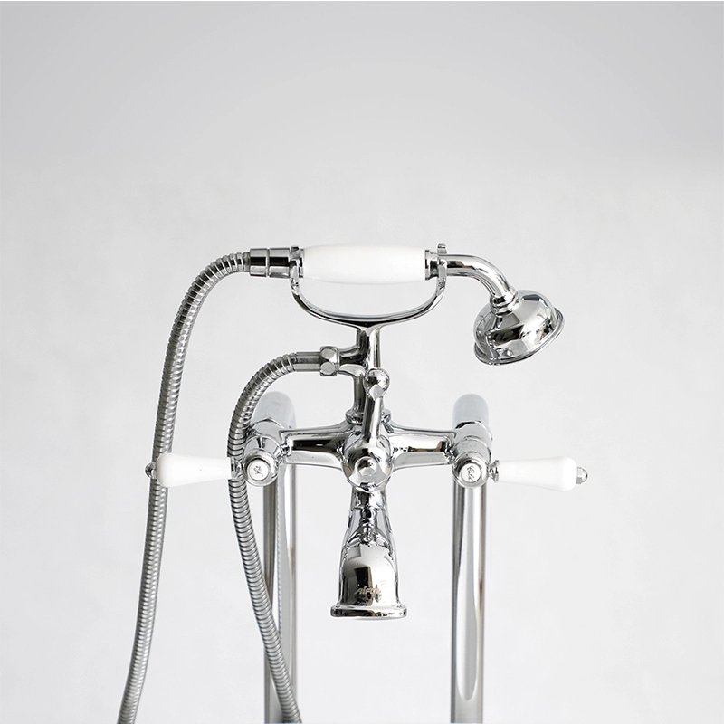 Chrome Plated Floor Stand Bath Mixers Sanitary ware shower tap